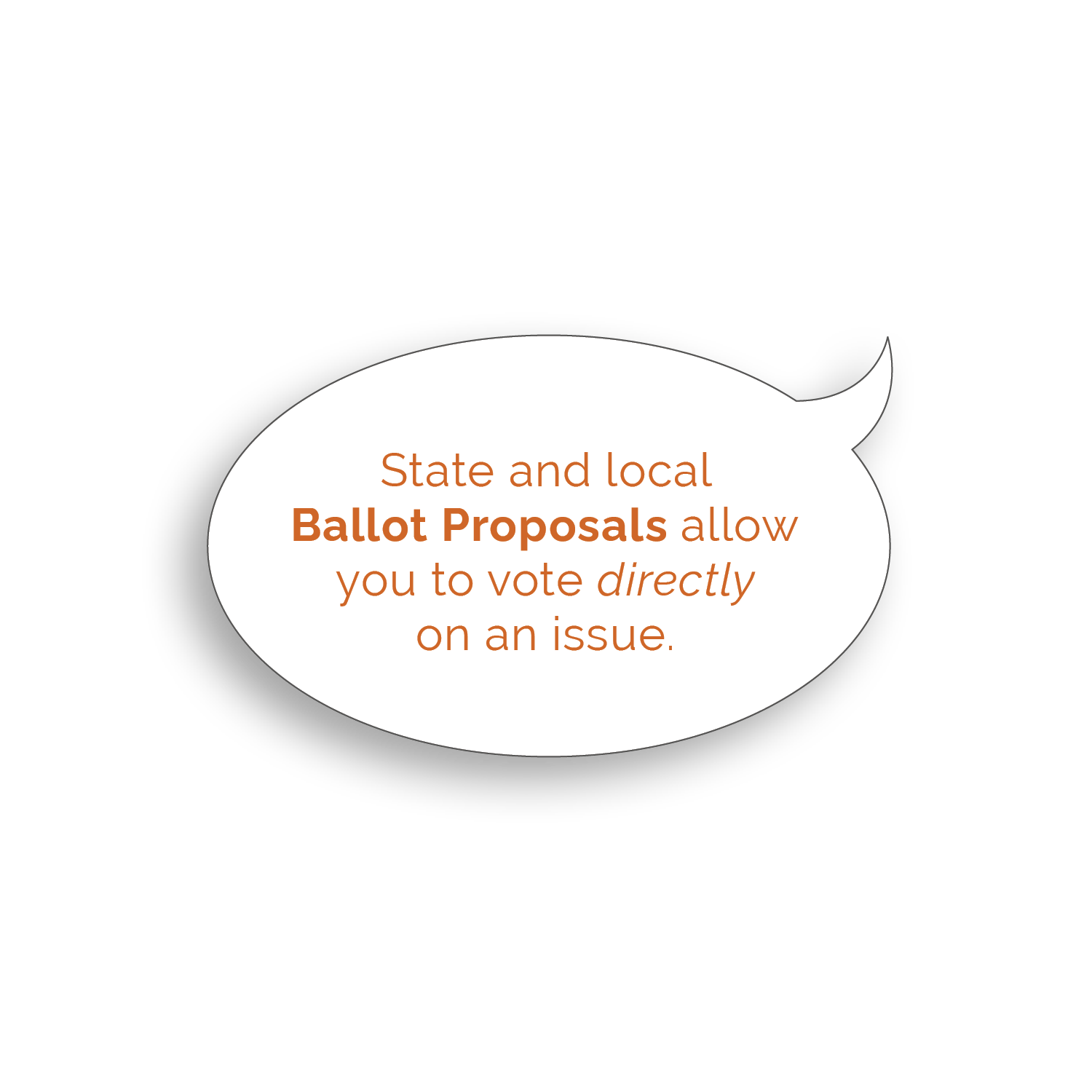 State and local Ballot Proposals allow you to vote directly on an issue